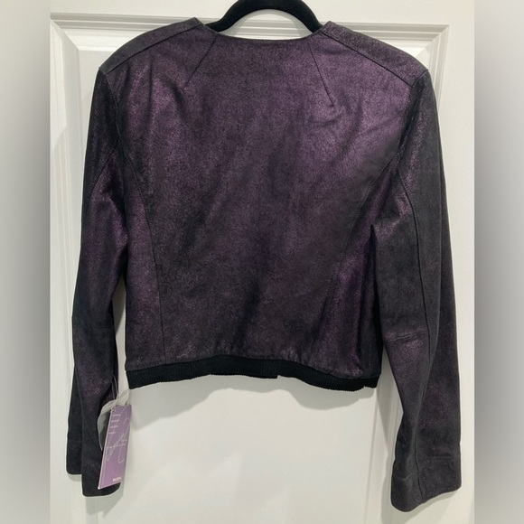 NWT Vintage Purple Bomber Jacket - Picture 3 of 8